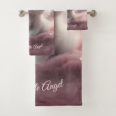 Het betoveren van Roze Kitten met Angel Wings Bad Handdoek (Insitu)