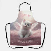 Het betoveren van Roze Kitten met Angel Wings Schort (Voorkant)