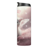 Het betoveren van Roze Kitten met Angel Wings Thermosbeker (Geroteerd rechts)