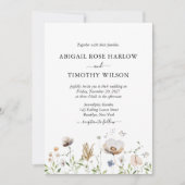 Het betoveren van Wilde Wildbloemen Elegant Manusc Kaart (Voorkant)