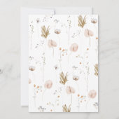 Het betoveren van Wilde Wildbloemen Elegant Manusc Kaart (Achterkant)