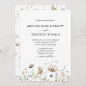 Het betoveren van Wilde Wildbloemen Elegant Manusc Kaart (Voorkant / Achterkant)