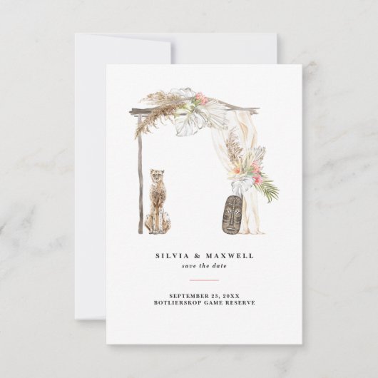 Het betoverende Afrikaanse Safari Wedding bewaart  (Voorkant)