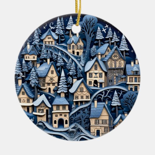 Het betoverende Christmas Village Ornament (Voorkant)