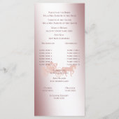 Het betoverende Fairy Tale Castle Wedding Programm Programmakaart (Achterkant)