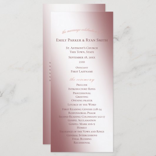 Het betoverende Fairy Tale Castle Wedding Programm Programmakaart (Voorkant / Achterkant)