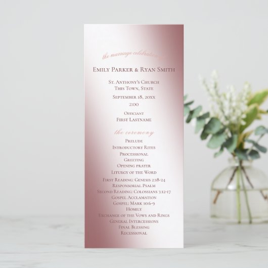 Het betoverende Fairy Tale Castle Wedding Programm Programmakaart (Staand voorkant)