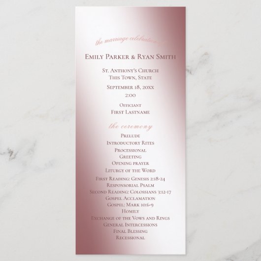 Het betoverende Fairy Tale Castle Wedding Programm Programmakaart (Voorkant)