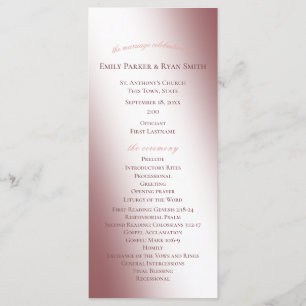 Het betoverende Fairy Tale Castle Wedding Programm Programmakaart