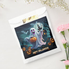 Het betoverende Halloween-ontwerp draagt bij. Bedankzakje