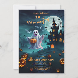 Het betoverende Halloween-ontwerp draagt bij. Kaart