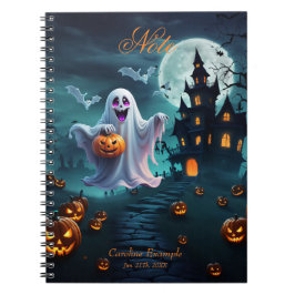 Het betoverende Halloween-ontwerp draagt bij. Notitieboek