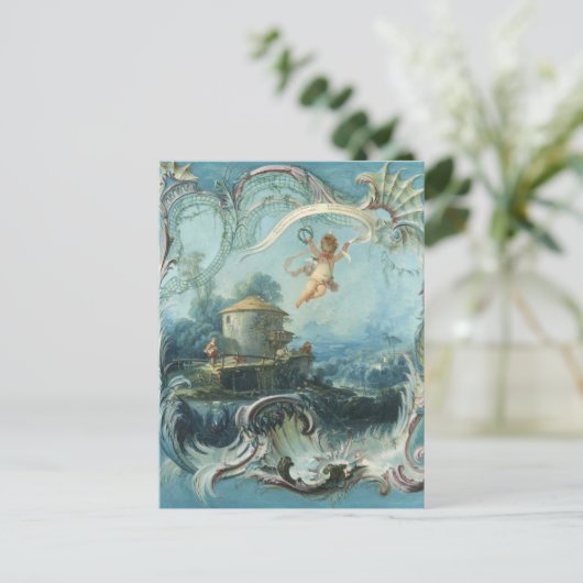 Het betoverende landschap, een pastoraal landschap briefkaart (Staand voorkant)