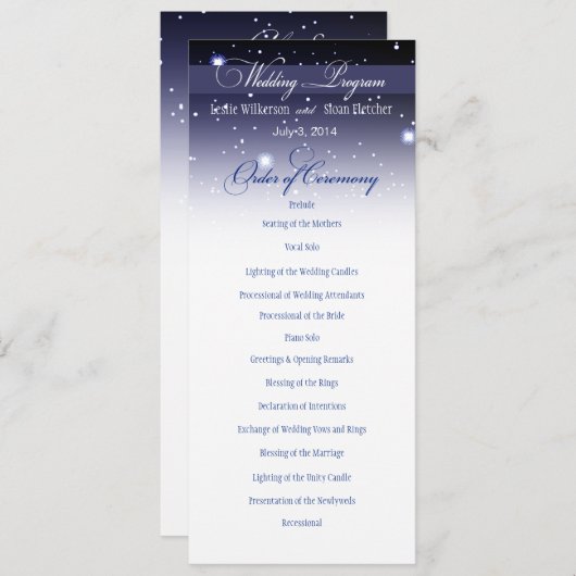 Het betoverende Nachtelijke Weddenschap Programma Programmakaart (Voorkant / Achterkant)