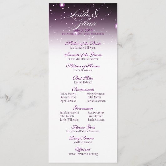 Het betoverende Nachtelijke Weddenschap Programma Programmakaart (Achterkant)