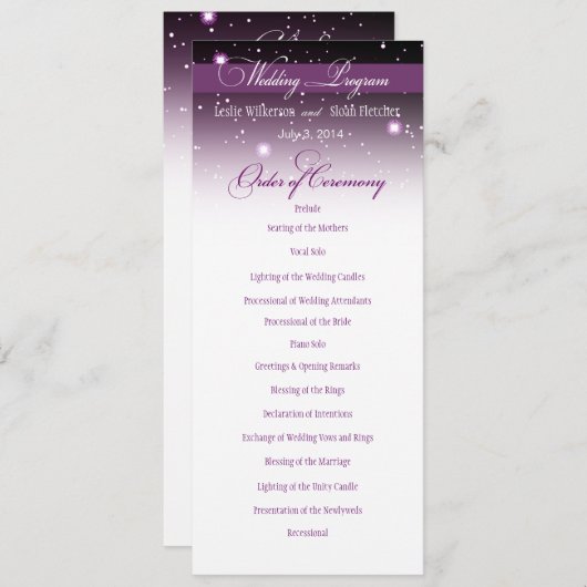 Het betoverende Nachtelijke Weddenschap Programma Programmakaart (Voorkant / Achterkant)