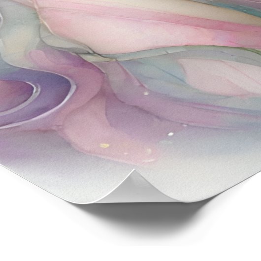 Het betoverende Paarse zeemeermin Poster (Hoek)