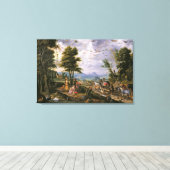 Het betreden van de Ark Canvas Afdruk (Insitu (Houten vloer))