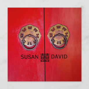 Het betreden van de poort van het gelukkige Chines Kaart