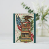 Het Betsey Ross House, Eagle & Flag Briefkaart (Staand voorkant)