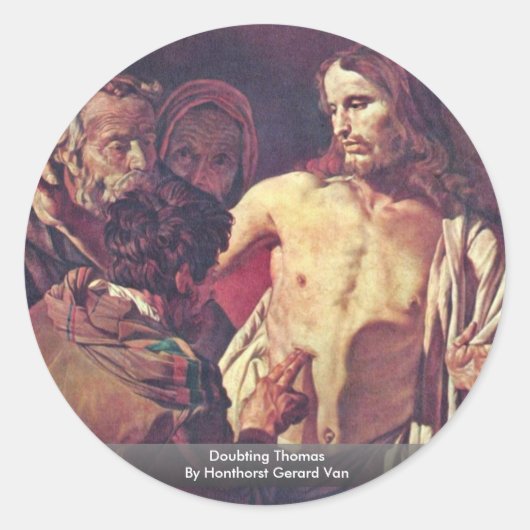 Het betwijfelen van Thomas By Honthorst Gerard Van Ronde Sticker (Voorkant)