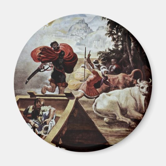 Het beursgenote van Odysseus leidt de vee Magneet (Voorkant)