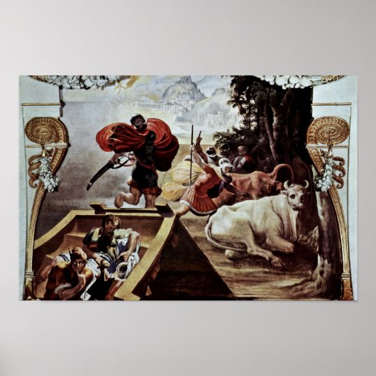 Het beursgenote van Odysseus leidt de vee Poster (Voorkant)