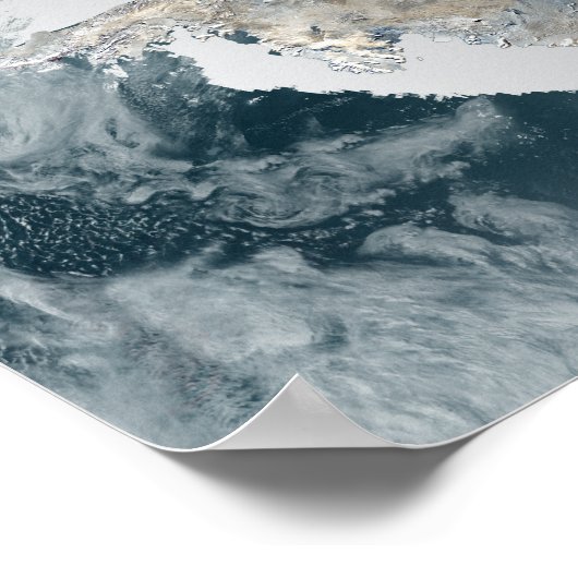 Het bevroren continent Antarctica Poster (Hoek)