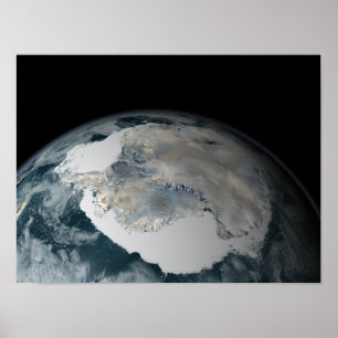 Het bevroren continent Antarctica Poster