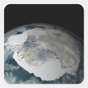 Het bevroren continent Antarctica Vierkante Sticker