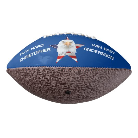 Het bewaken van Eagle, de Amerikaanse vlag, patrio American Football (Gedraaid 270)