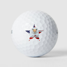 Het bewaken van Eagle, de Amerikaanse vlag, patrio Golfballen