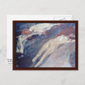 Het bewegende water van Klimt Gustav Aankondigingskaart (Voorkant / Achterkant)