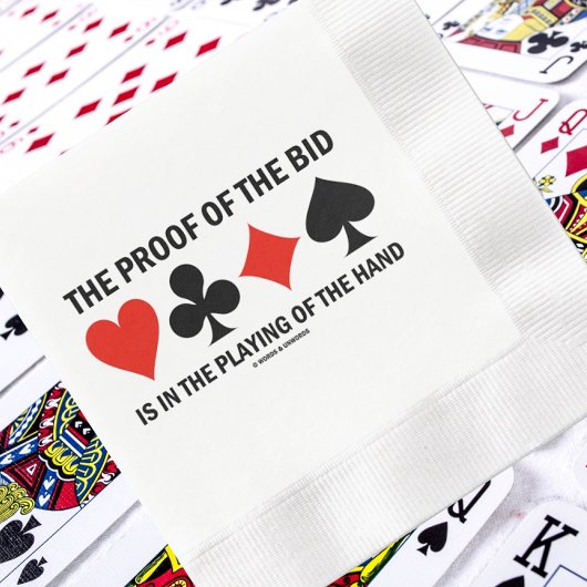 Het bewijs van het bod is het afspelen van handbru servet