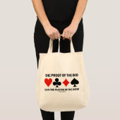 Het bewijs van het bod is in de hand tote bag (Voorkant (product))