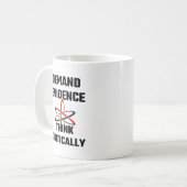 Het bewijsmateriaal van de vraag denkt kritiek koffiemok (Voorkant links)