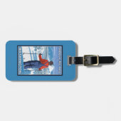 Het Bewonderen van de skiër - Snoqualmie Pas, Bagagelabel (Voorkant horizontaal)