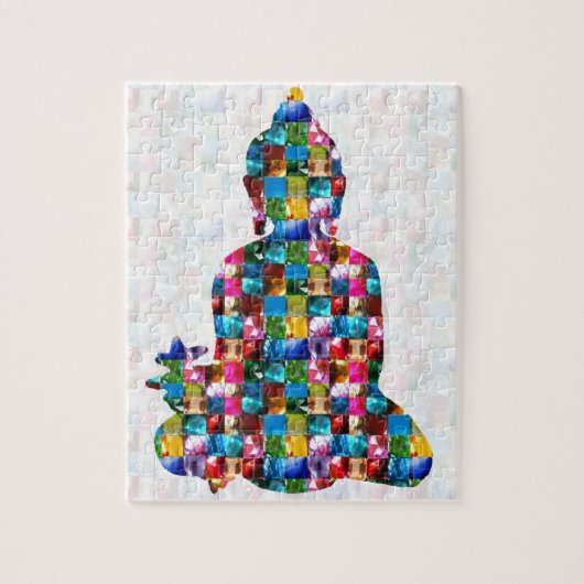 Het bewustzijn van BUDDHA : Geleid in JEWELS Legpuzzel (Verticaal)