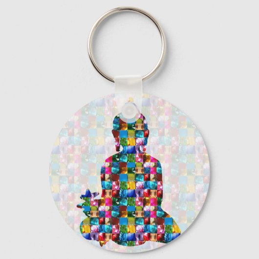 Het bewustzijn van BUDDHA: In JEWELS gelokaliseerd Sleutelhanger (Voorkant)