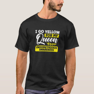 Het bewustzijn van endometriose gaat geel naar mij t-shirt
