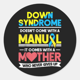 Het bewustzijn van het syndroom van Down komt niet Ronde Sticker