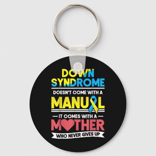 Het bewustzijn van het syndroom van Down komt niet Sleutelhanger (Voorkant)
