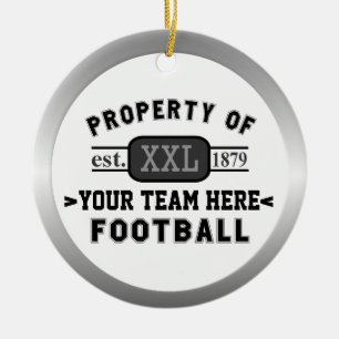 Het Bezit van het Football van de sport van Uw Tea Keramisch Ornament