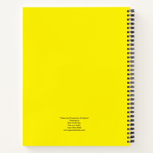 Het bezit van Optices Notitieboek (Achterkant)