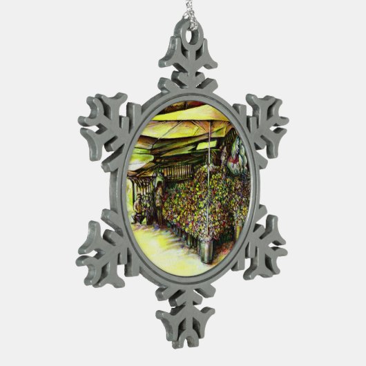 Het bezit van Optices Tin Sneeuwvlok Ornament (Links)