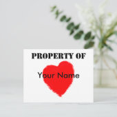 Het Bezit van Valentijn van Feestdagenkaart (Staand voorkant)