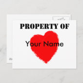 Het Bezit van Valentijn van Feestdagenkaart (Voorkant / Achterkant)