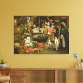 Het bezoek aan de Boerderij Canvas Afdruk (Insitu (Woonkamer))