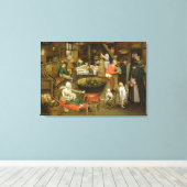 Het bezoek aan de Boerderij Canvas Afdruk (Insitu (Houten vloer))