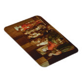 Het bezoek aan de oma (olie op doek) magneet (Rechterzijde)